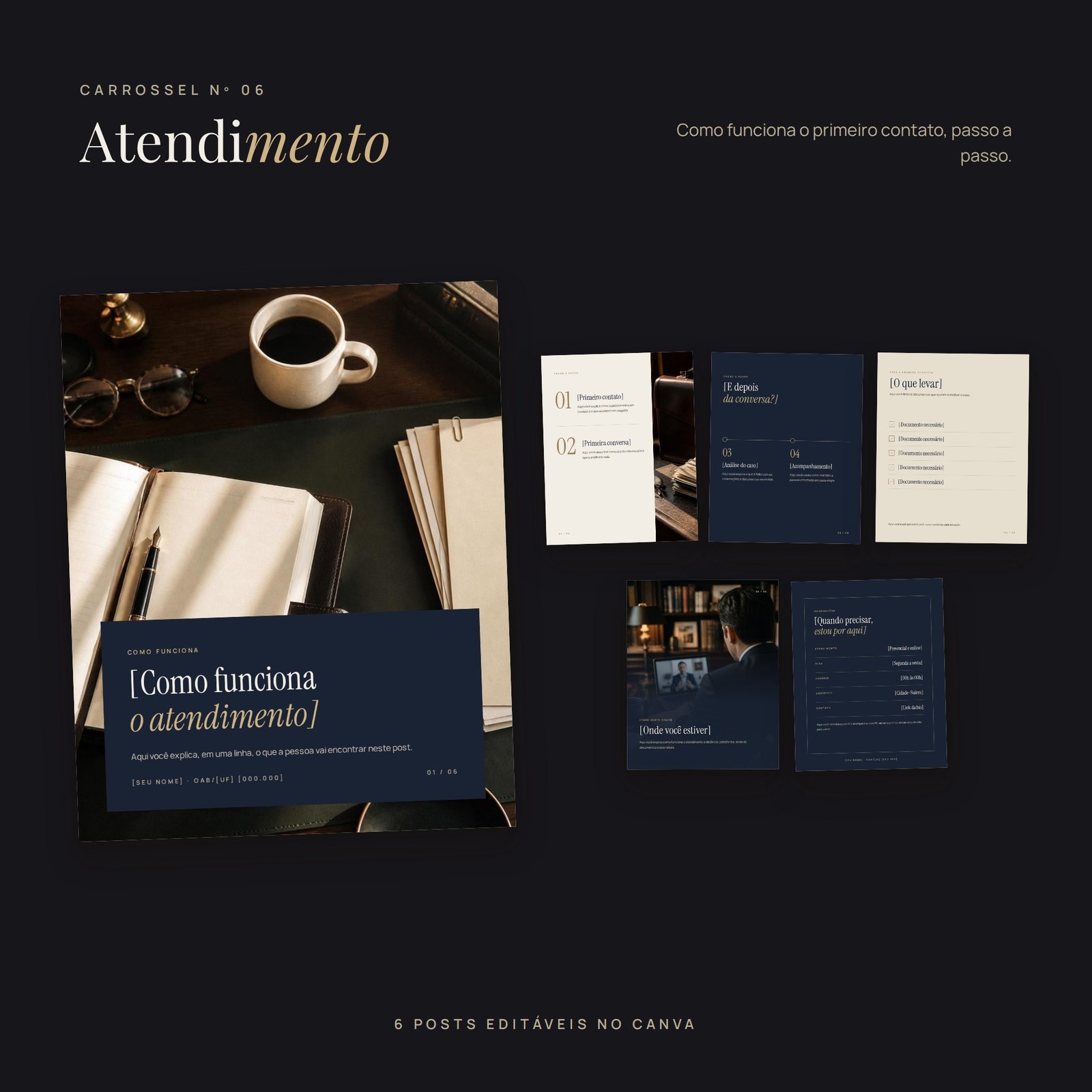 Carrossel 3 do Pack Advocacia, post a post