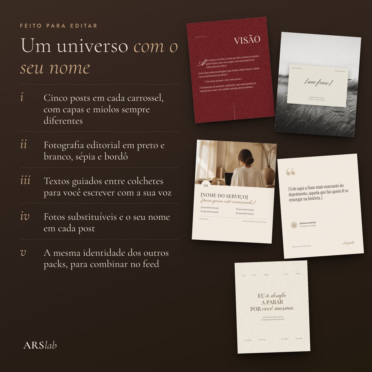 Posts internos do Pack Marca Pessoal
